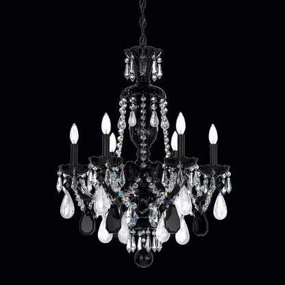 Schonbek Hamilton 6 Light 22" Wide Crystal Chandelier with Clear Rock Crystals