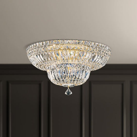 Schonbek Petit Crystal Deluxe Large Flush Mount with Optic Crystals