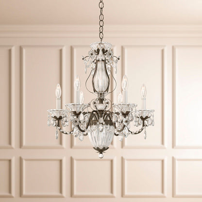 Schonbek Bagatelle 21" Wide Heirloom Bronze Handcut Crystal Chandelier