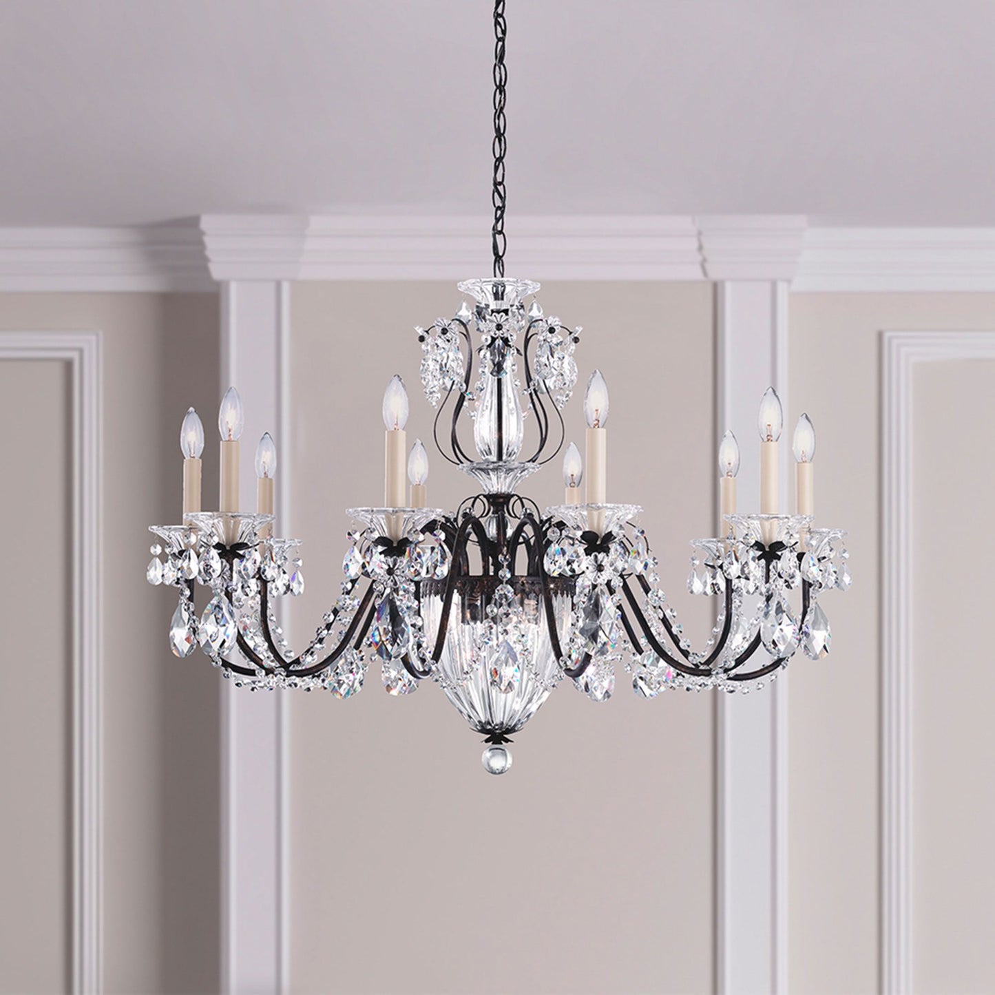 Schonbek Bagatelle 35"W Heirloom Bronze 13-Light Chandelier
