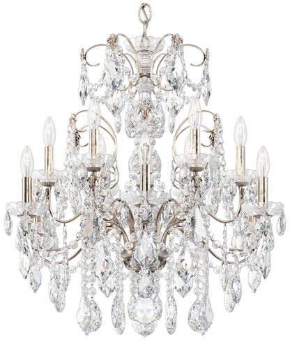 Schonbek Century 30"W Antique Silver 12-Light Chandelier