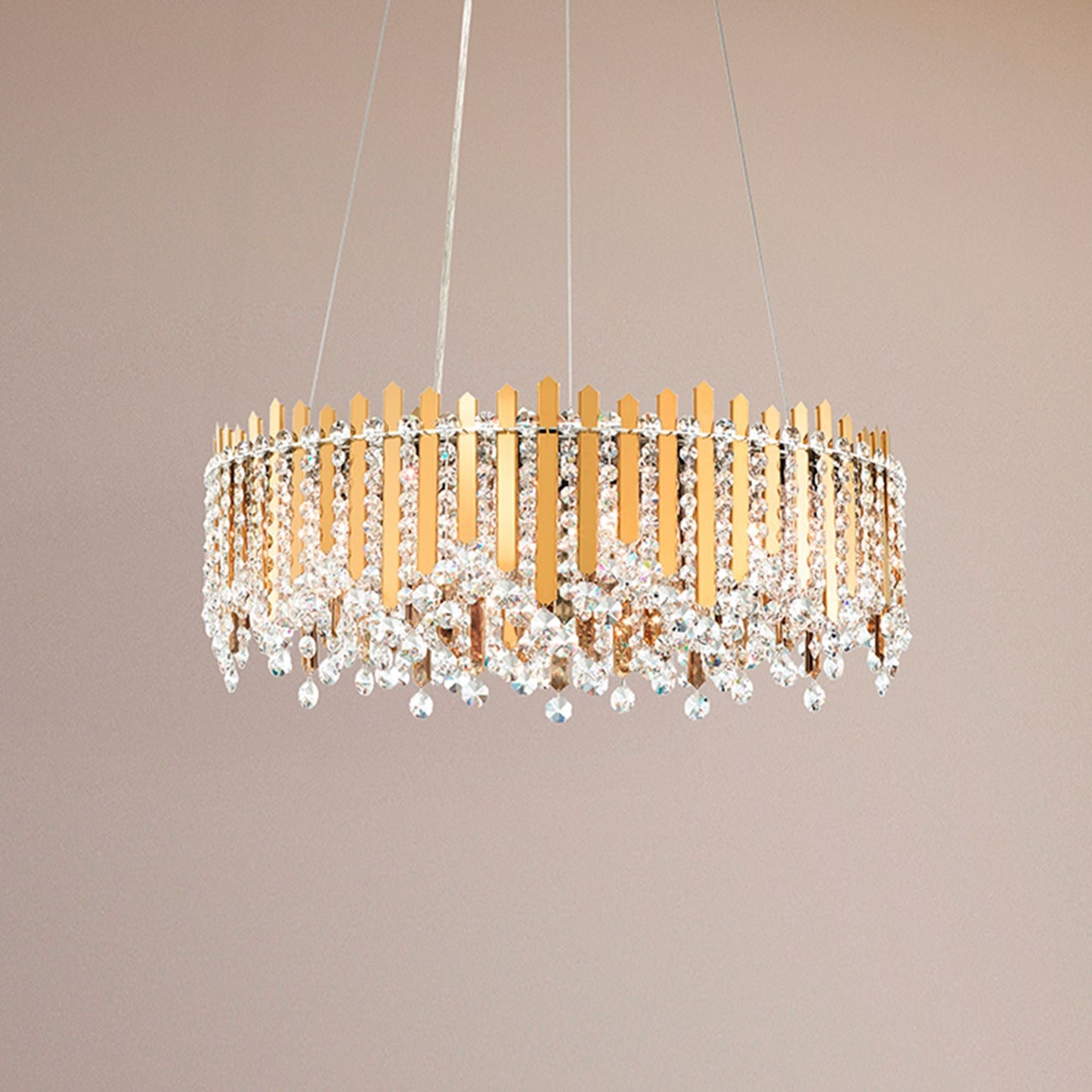 Schonbek Chatter 24" Wide Gold Mirror Crystal Pendant Light