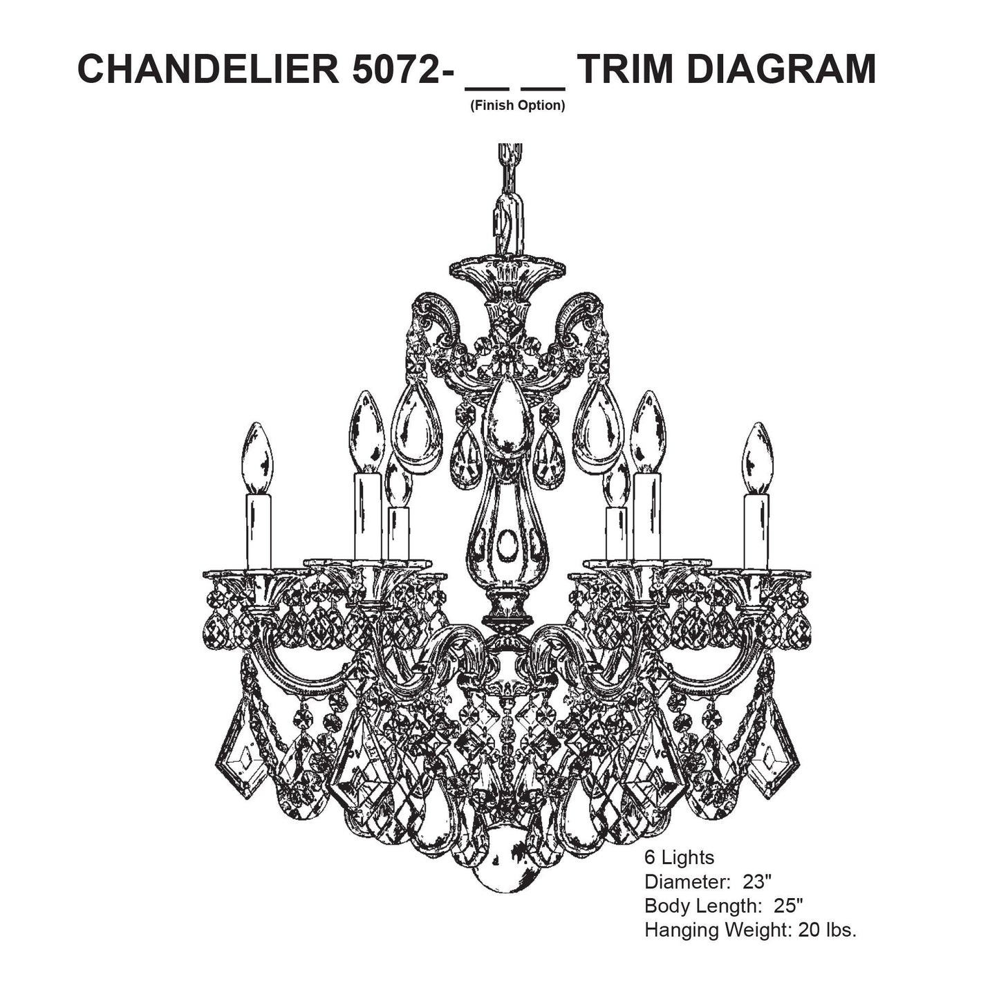 Schonbek La Scala Collection 23" Wide Crystal Chandelier