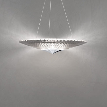 Schonbek Origami 24" Wide Polished Chrome Clear Crystal 1-Light Pendan