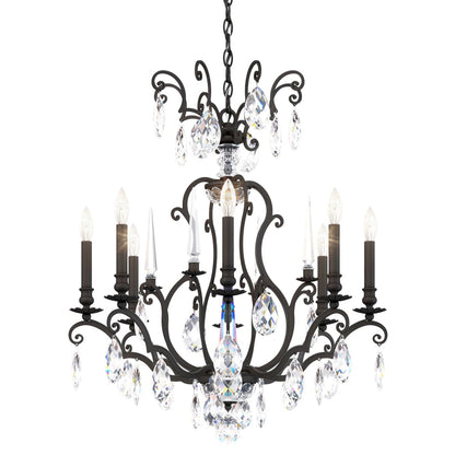Schonbek Renaissance Nouveau 8 Light 32" Wide Crystal Chandelier with Clear Heritage Crystal Accents