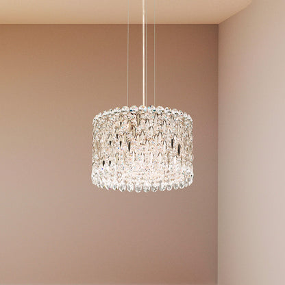 Schonbek Sarella 15" Wide Polished Steel 8-Light Pendant