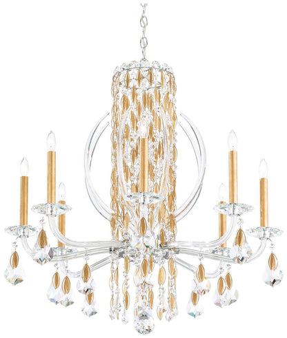 Schonbek Sarella 30"W Heirloom Gold 8-Light Chandelier