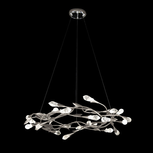 Schonbek Secret Garden 34" Wide Antique Silver Crystal 1-Lt Pendant