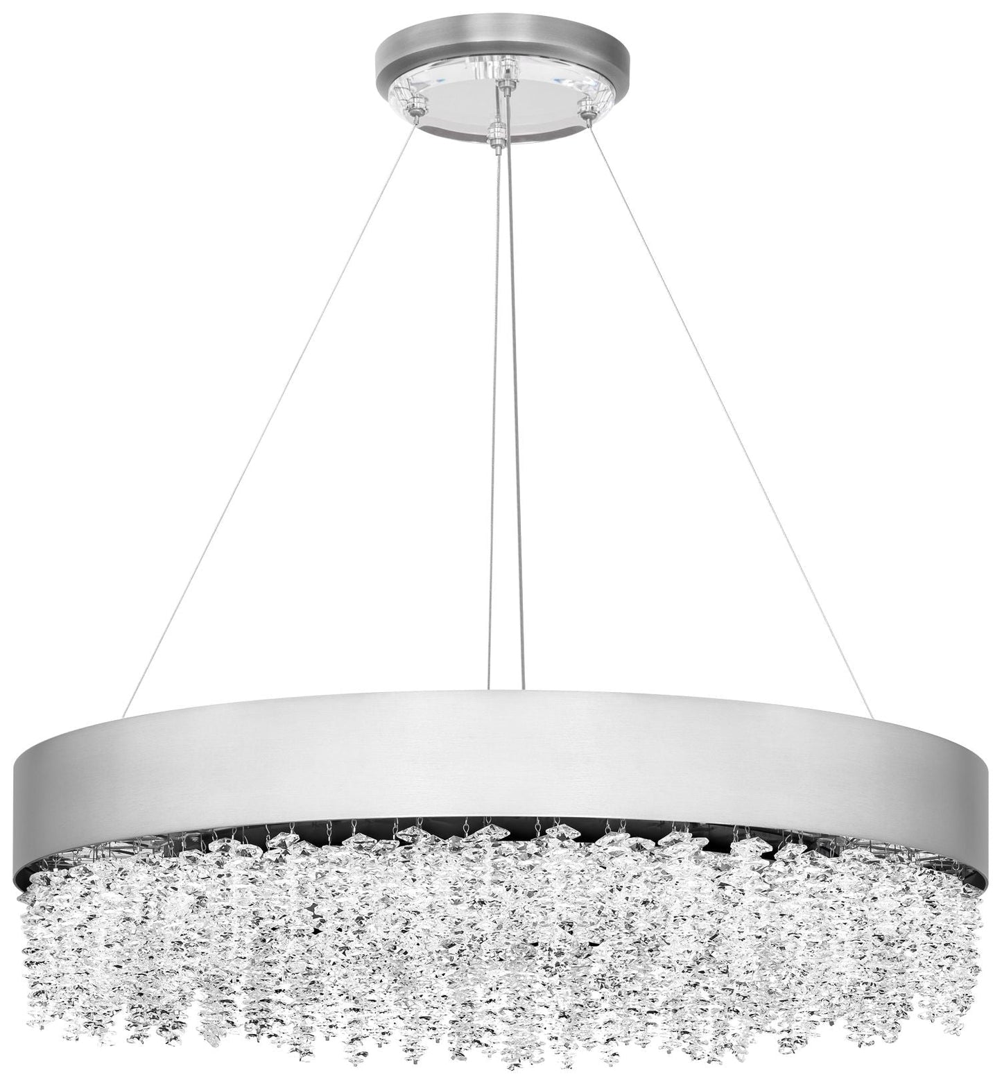 Schonbek Soleil 26" Wide Polished Nickel Modern LED Crystal Pendant
