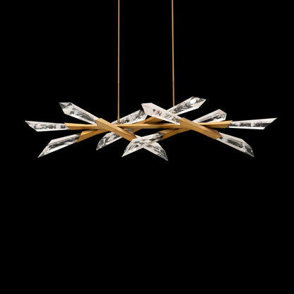 Schonbek Solitude 59 1/2" Wide Aged Brass LED Pendant Light