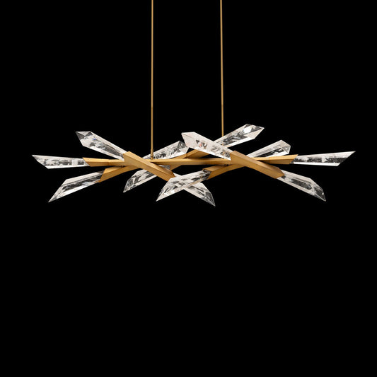 Schonbek Solitude 59 1/2" Wide Aged Brass LED Pendant Light