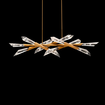 Schonbek Solitude 59 1/2" Wide Aged Brass LED Pendant Light