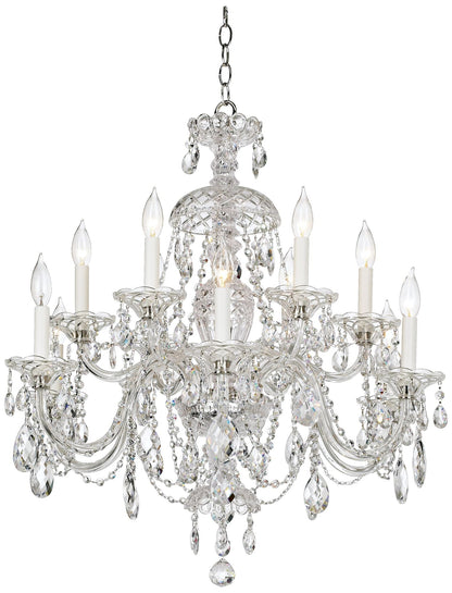 Schonbek Sterling 29" Wide Heritage Crystal 12-Light Chandelier