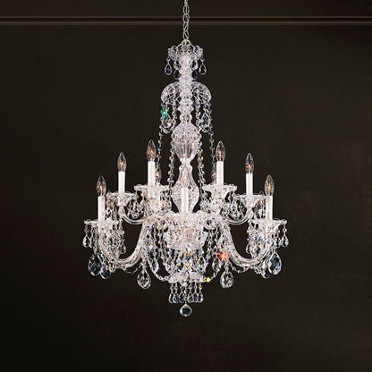 Schonbek Sterling 29" Wide Swarovski Crystal Chandelier