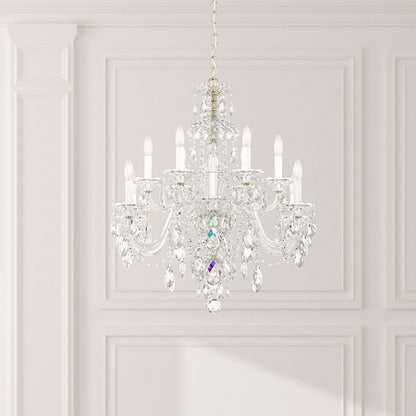 Schonbek Sterling 29"W Polished Silver 12-Light Chandelier
