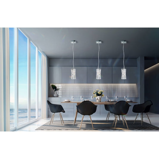 Schonbek Glissando 9" Wide LED Crystal Mini Pendant with Swarovski Crystals
