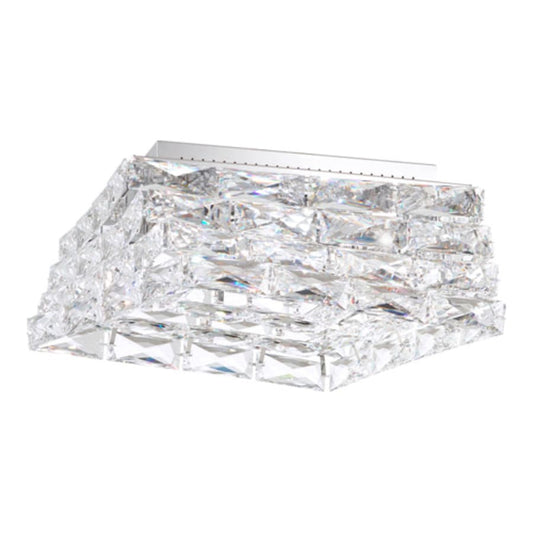 Schonbek Glissando 16" Wide LED Flush Mount Square Ceiling Fixture with Swarovski Crystals