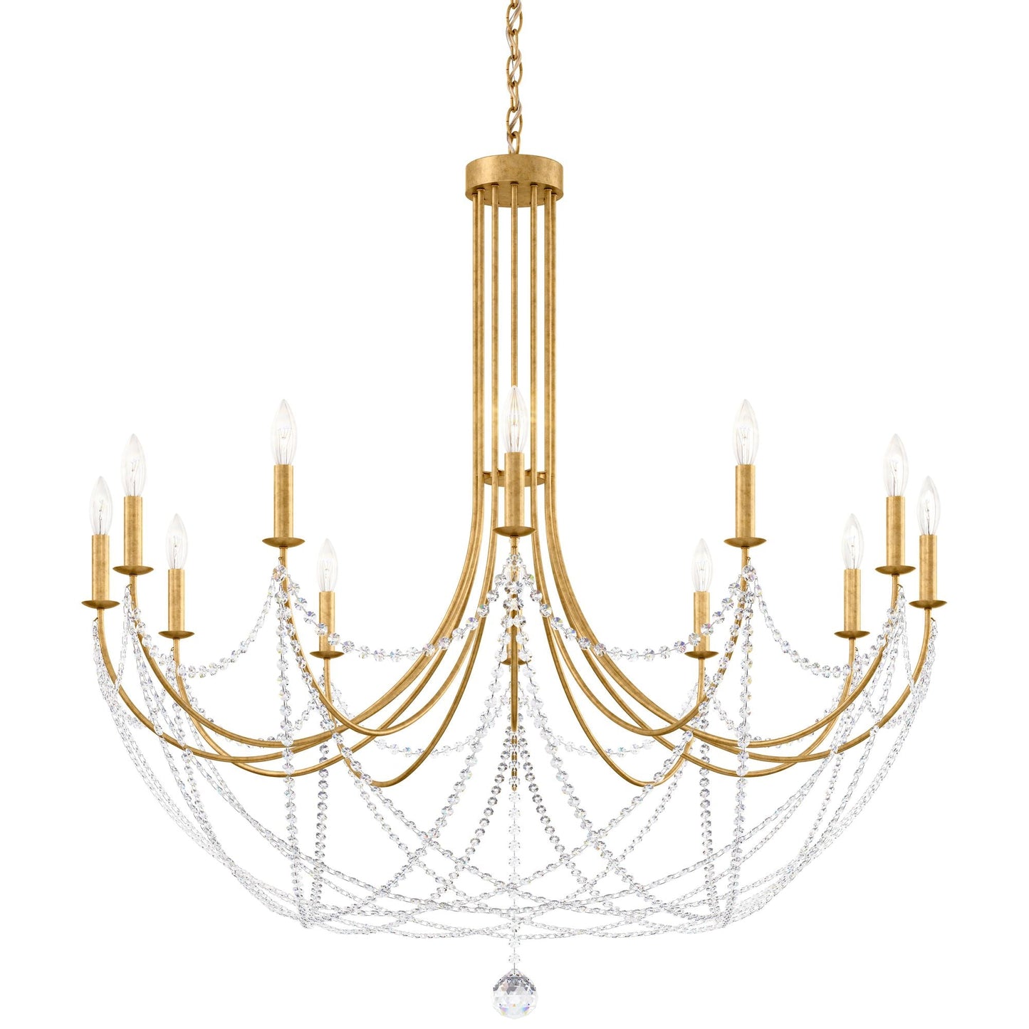 Schonbek Verdana 43"W Heirloom Gold 12-Light Pendant Light