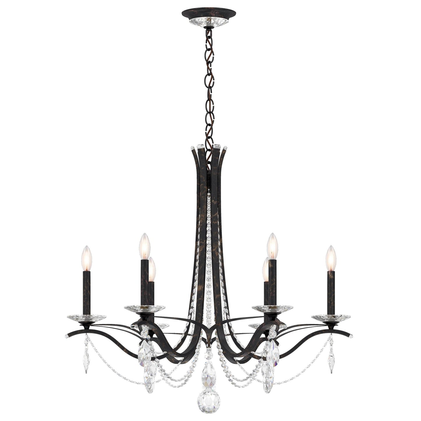 Schonbek Vesca 33" Wide Bronze Crystal Chandelier