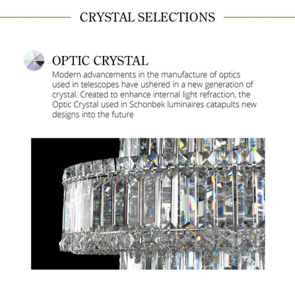 Selene 7.5"H x 14.5"W 2-Light Crystal Pendant in Polished Stainle