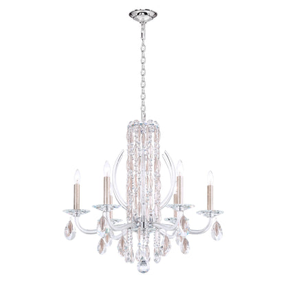 Siena 23.5"H x 24.5"W 6-Light Crystal Chandelier in Antique Silve