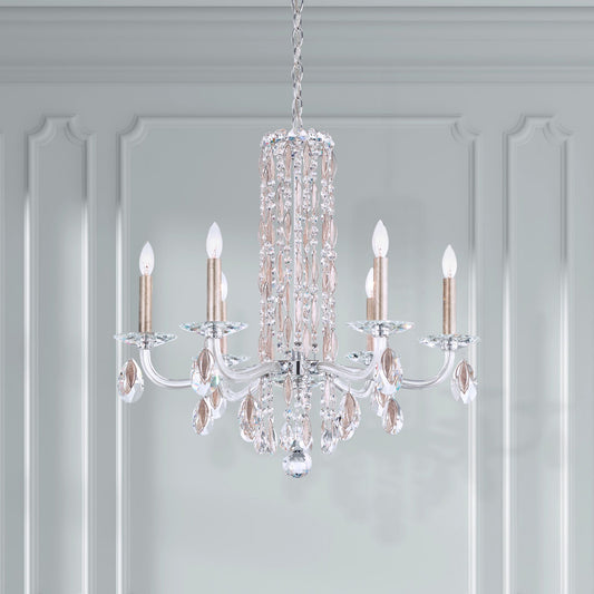 Siena 23.5"H x 24.5"W 6-Light Crystal Chandelier in Heirloom Gold