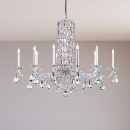Siena 30"H x 40.5"W 10-Light Crystal Chandelier in Heirloom Gold