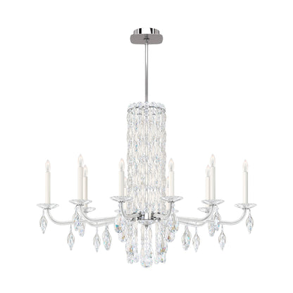 Siena 30"H x 40.5"W 10-Light Crystal Chandelier in White