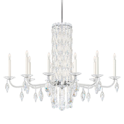 Siena 30"H x 40.5"W 10-Light Crystal Chandelier in White