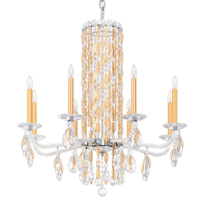 Siena 31"H x 30"W 8-Light Crystal Chandelier in Heirloom Gold