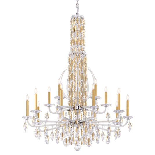 Siena 50.5"H x 40.5"W 17-Light Crystal Chandelier in Heirloom Gol