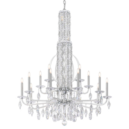 Siena 50.5"H x 40.5"W 17-Light Crystal Chandelier in Pol Stainles
