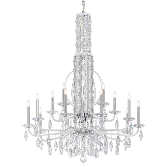 Siena 50.5"H x 40.5"W 17-Light Crystal Chandelier in Pol Stainles