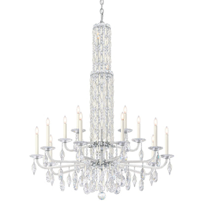 Siena 50.5"H x 40.5"W 17-Light Crystal Chandelier in White