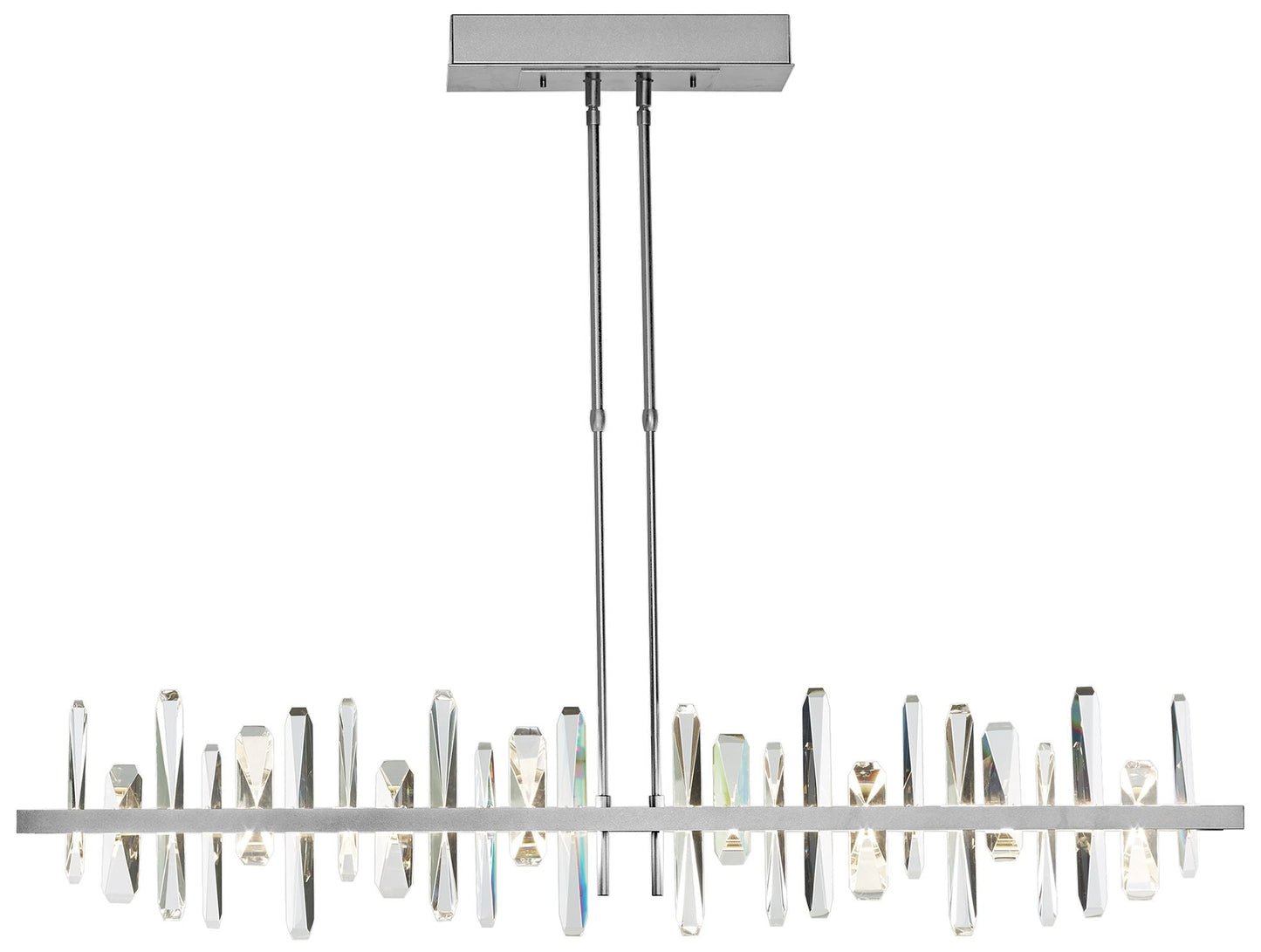 Solitude 51.9" Wide Large Vintage Platinum LED Pendant