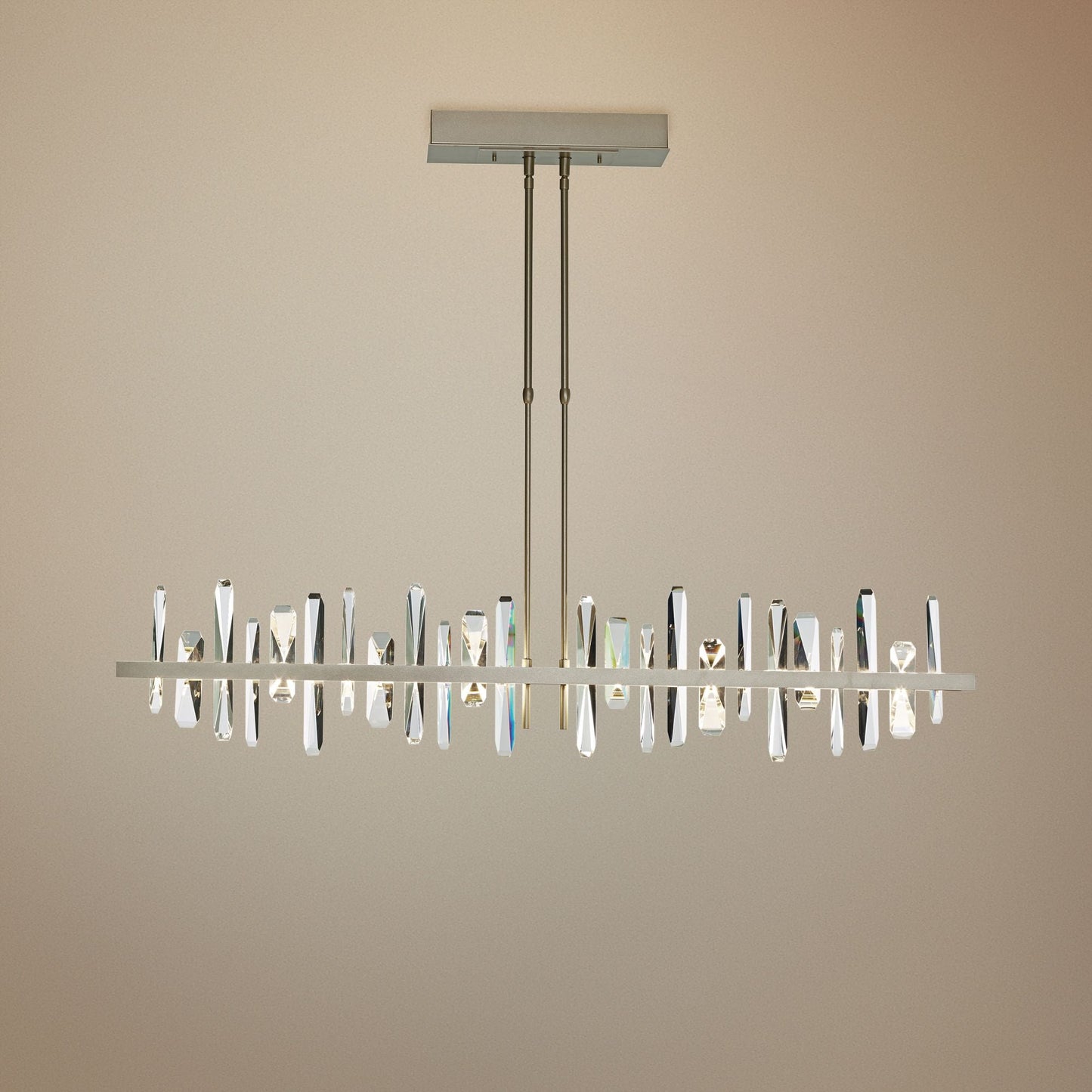 Solitude Large 52"W Gold LED Kitchen Island Light Pendant