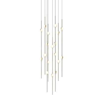 Sonneman Constellation 12" Wide LED Multi Light Pendant with White Optical Acrylic Shades and 240" Cable - 3000K