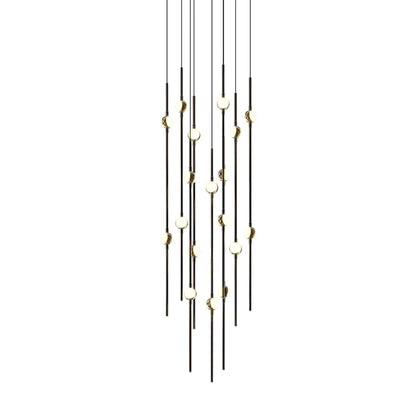Sonneman Constellation 12" Wide LED Multi Light Pendant with White Optical Acrylic Shades and 240" Cable - 2200K