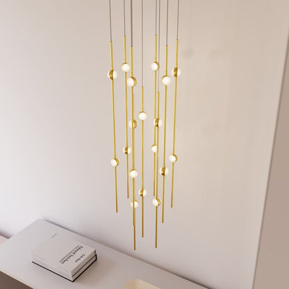 Sonneman Constellation 12" Wide LED Multi Light Pendant with White Optical Acrylic Shades and 120" Cable - 3000K