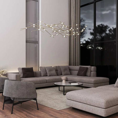 Sonneman Constellation Ursa Major 44 Light 93" Wide LED Abstract Chandelier with Clear Acrylic Shades
