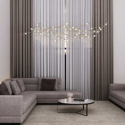 Sonneman Constellation Ursa Major 44 Light 93" Wide LED Abstract Chandelier with White Acrylic Shades