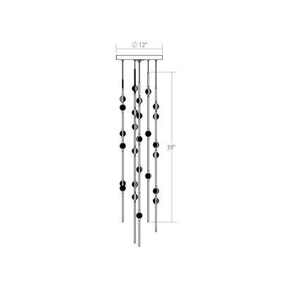 Sonneman Constellation Andromeda 26 Light 12" Wide LED Abstract Multi Light Pendant