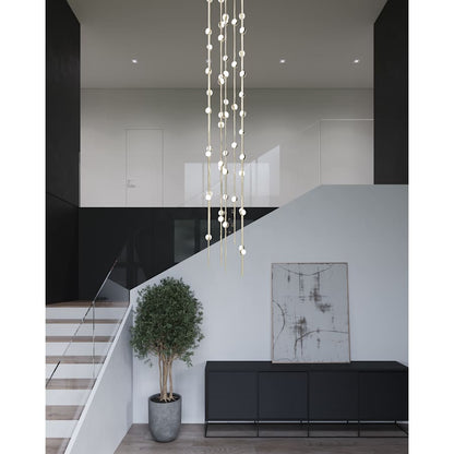 Sonneman Constellation Andromeda 55 Light 12" Wide LED Abstract Multi Light Pendant