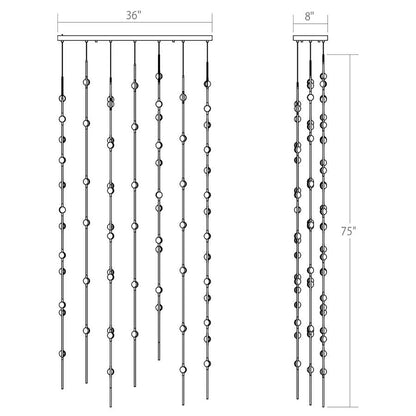 Sonneman Constellation 36" Wide Beaded Chandelier