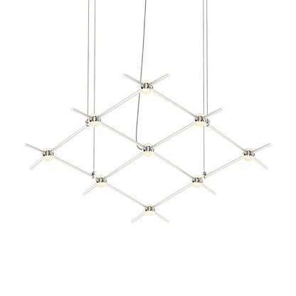 Sonneman Constellation Aquarius Minor 9 Light 67" Wide LED Chandelier with Optical Acrylic Shades