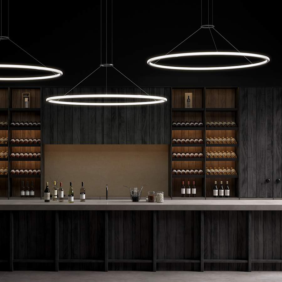 Sonneman Luna 38" Wide LED Ring Chandelier - 3000K