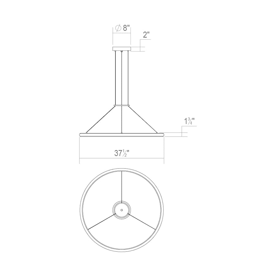 Sonneman Luna 38" Wide LED Ring Chandelier - 3000K