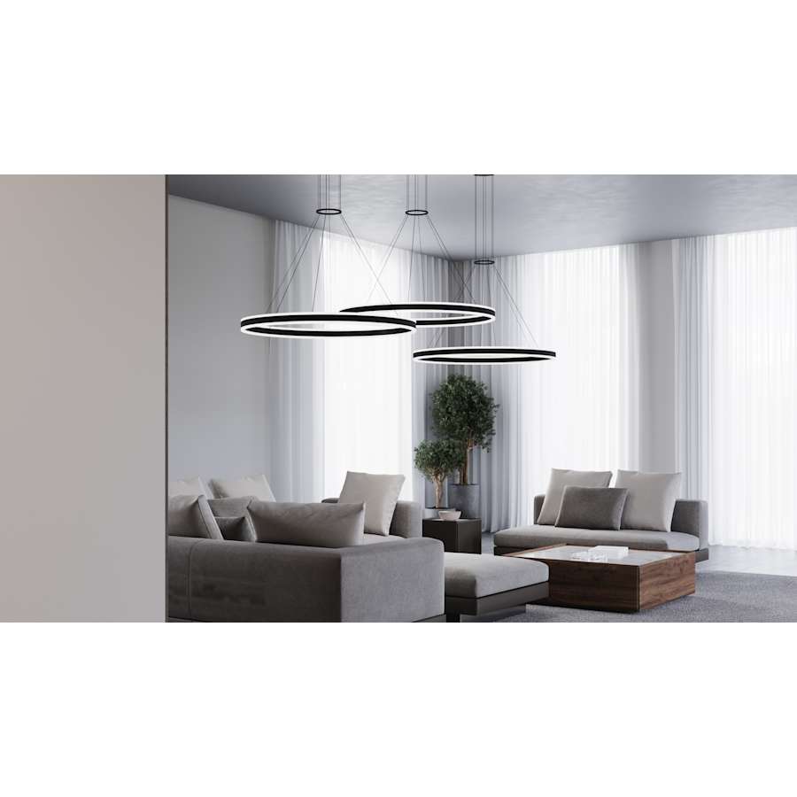 Sonneman Double Corona 24" Wide Integrated LED Ring Chandelier with Acrylic Shades