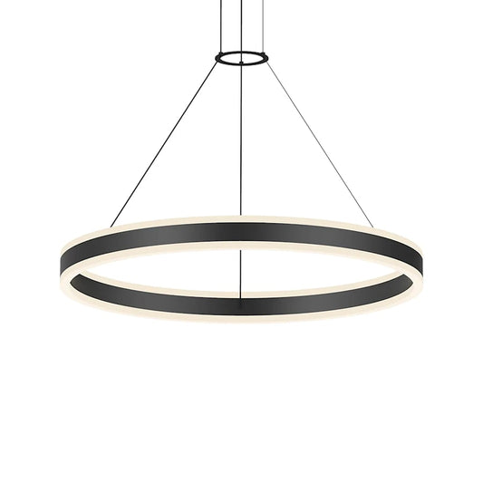 Sonneman Double Corona 32" Wide Integrated LED Ring Chandelier with Acrylic Shades