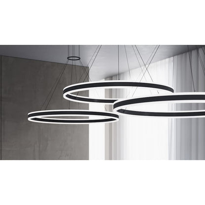 Sonneman Double Corona 32" Wide Integrated LED Ring Chandelier with Acrylic Shades